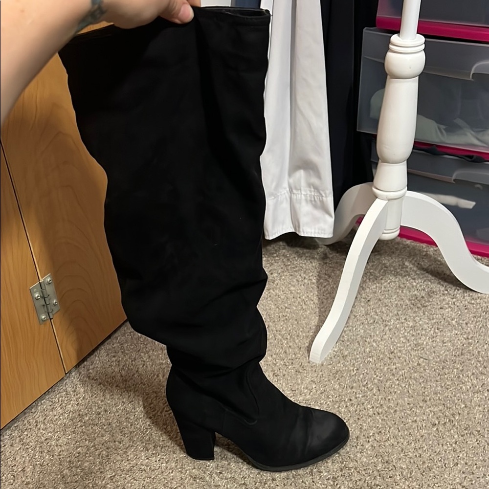 Madden Girl Women's Black Knee-High Boots